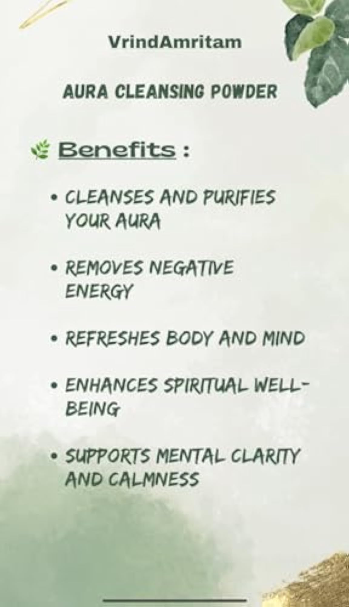 VrindAmritam Aura Cleansing Herbal Bath Powder - 100g